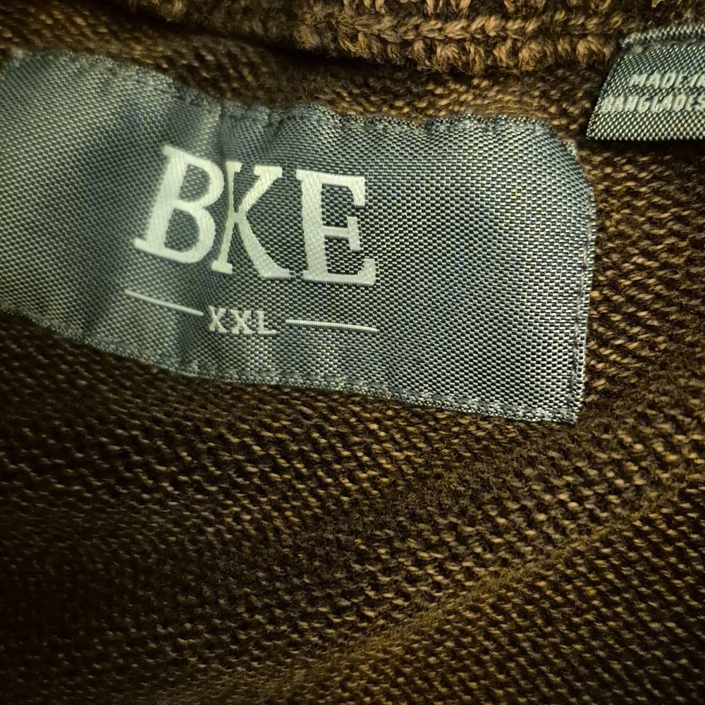 BKE Men's Dark Brown Mock Turtleneck 1/4 zip.XXL. Zip-Up Sweater.#1818) - Picture 12 of 16
